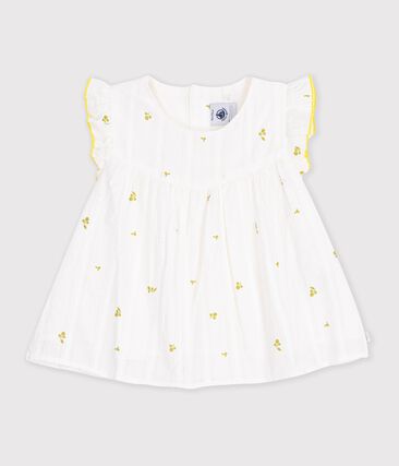 Blouse bébé en coton sans manches en coton, imprimée fleurs