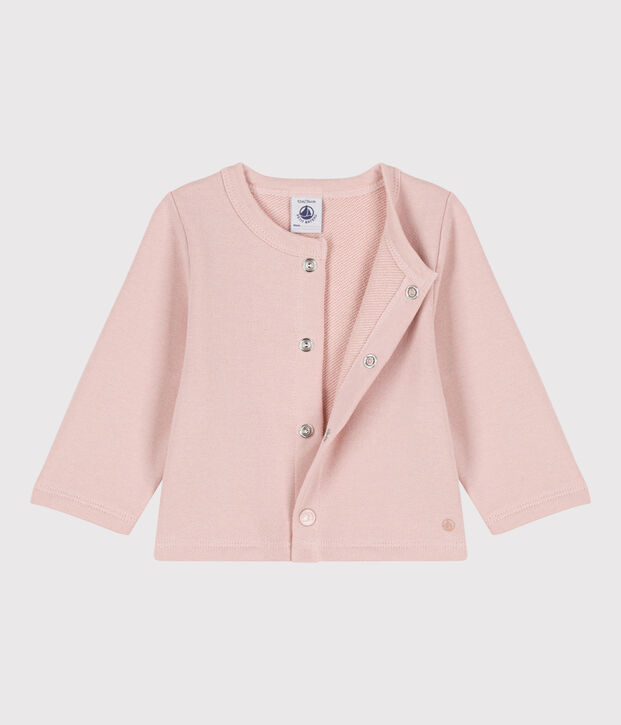 Cardigan en molleton b&eacute;b&eacute; rose