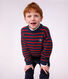 Pull enfant en laine et coton &agrave; rayures
