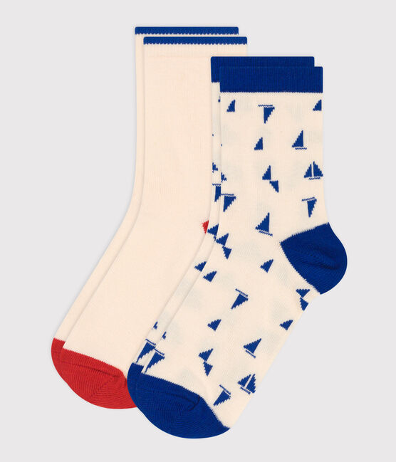 2 paires de chaussettes enfant en coton imprimé bateau variante 1