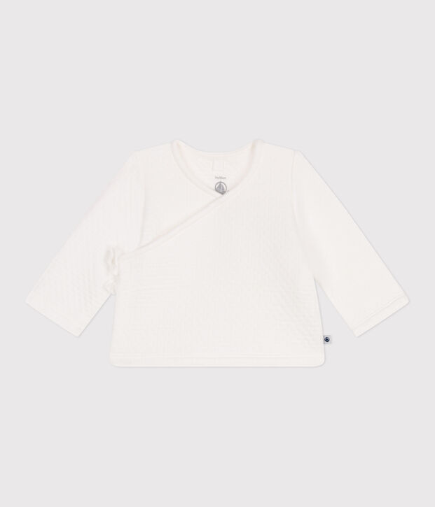 Brassi&egrave;re en tubique matelass&eacute; en coton b&eacute;b&eacute; blanc