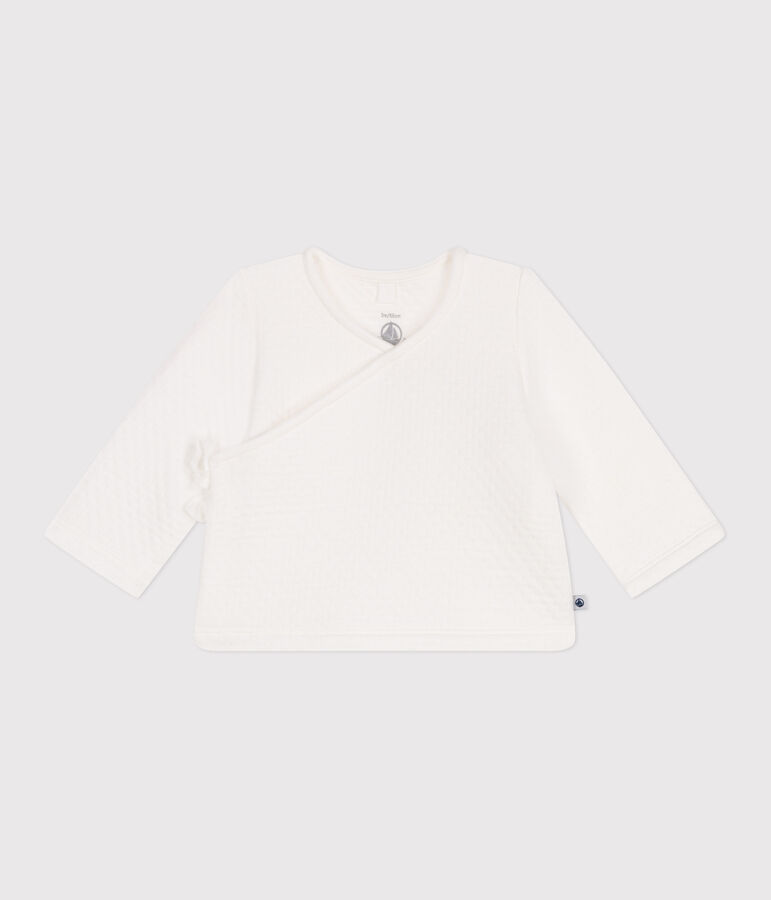 Brassi&egrave;re en tubique matelass&eacute; en coton b&eacute;b&eacute; blanc