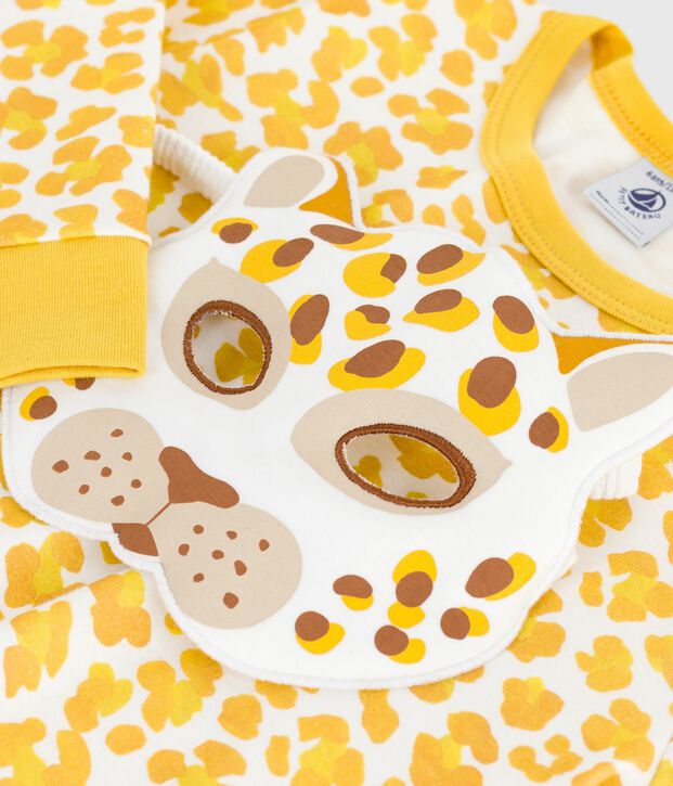 Pyjama d&eacute;guisement enfant en coton imprim&eacute; l&eacute;opard blanc/multicouleur