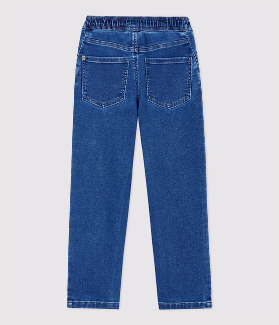 Pantalon regular en denim bio enfant garçon bleu DENIM BLEU DELAVE