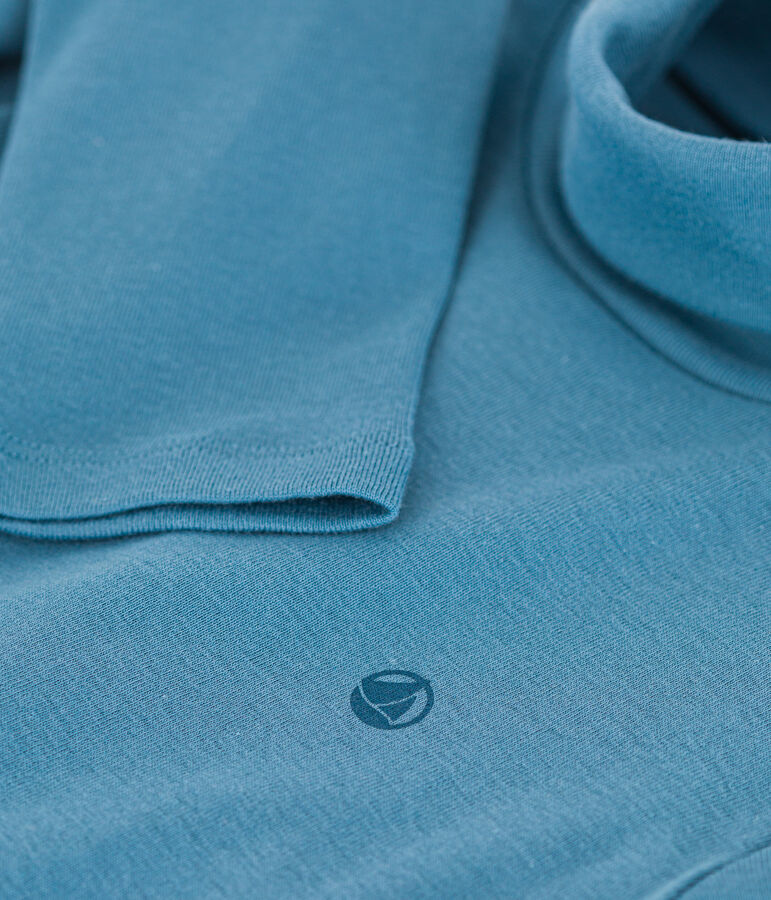 Sous-pull en coton enfant fille / gar&ccedil;on bleu