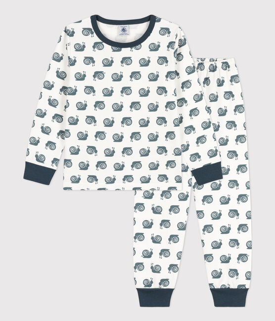 Pyjama escargot en molleton enfant blanc MARSHMALLOW/ DUCKY