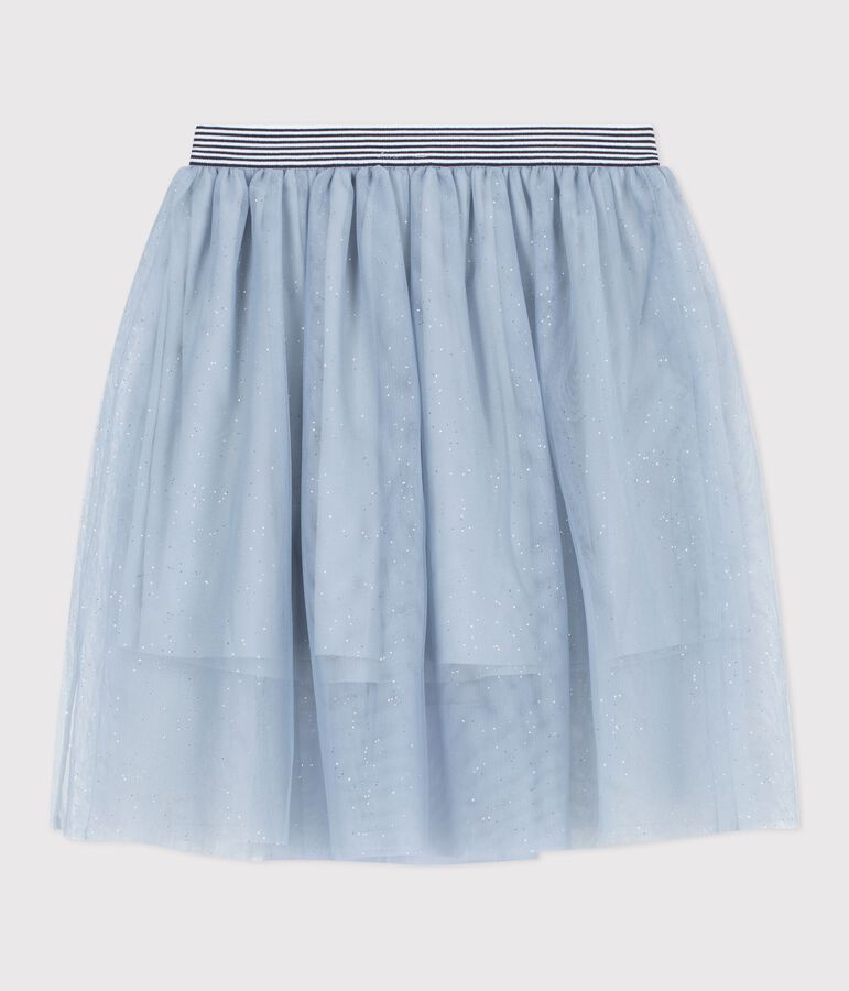 Jupe en tulle enfant unie bleu/gris