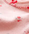 Body manches courtes bébé fille rose JOLI/blanc MULTICO