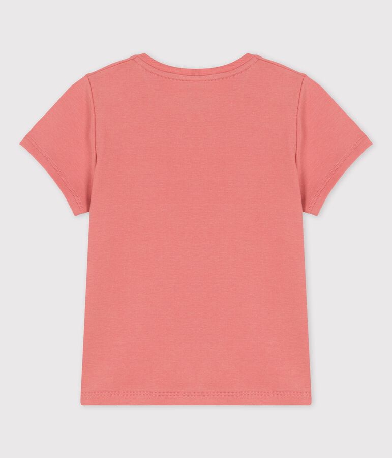 T-shirt manches courtes en coton enfant fille rose PAPAYE