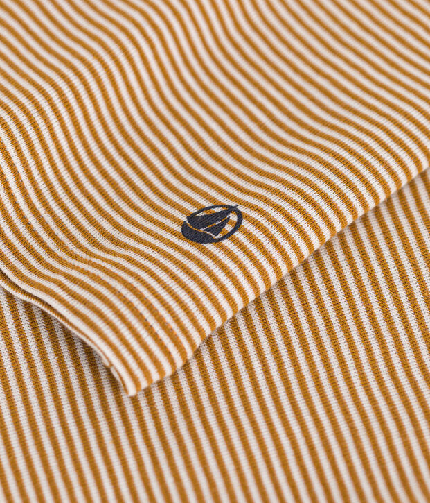 Tee-shirt L'ICONIQUE col rond en coton Femme marron/blanc