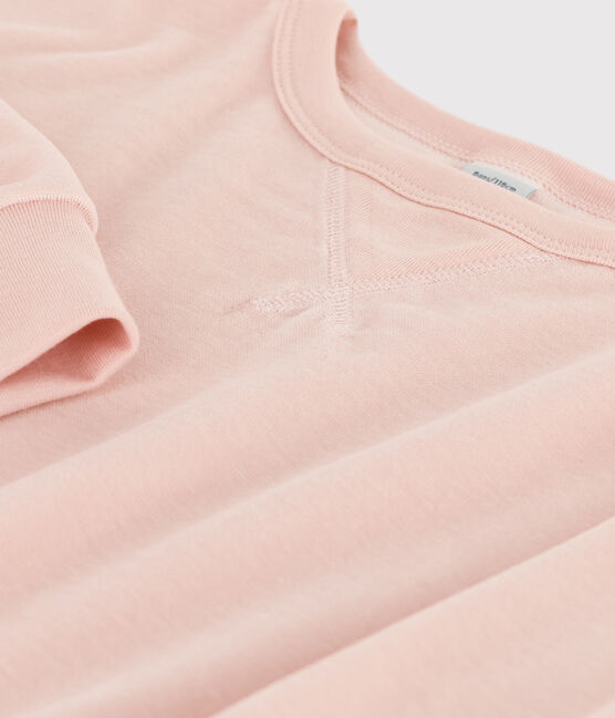 Sweatshirt en coton enfant fille / garçon rose SALINE