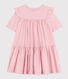 Robe manches courtes en coton enfant fille