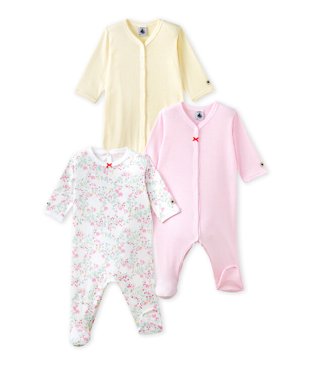 Lot de 3 dors bien b&eacute;b&eacute; fille blanc