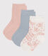 3 paires de chaussettes en coton fleurs bébé