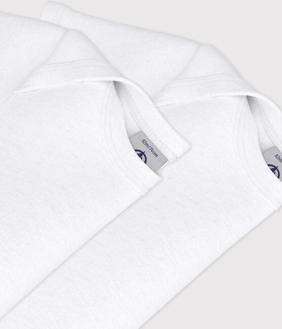 Lot de 2 bodies blancs manches courtes bébé variante 1