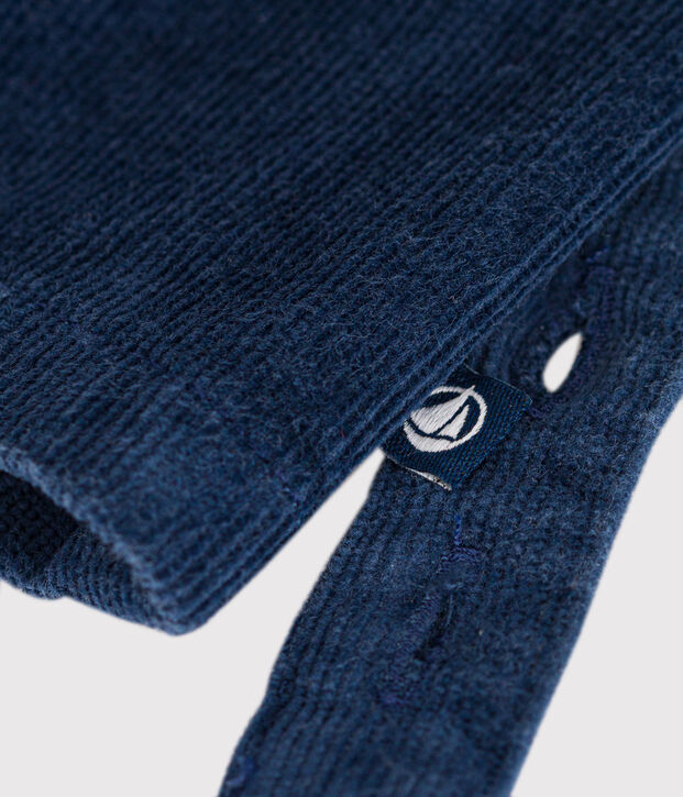 Robe sans manche en velours b&eacute;b&eacute; bleu