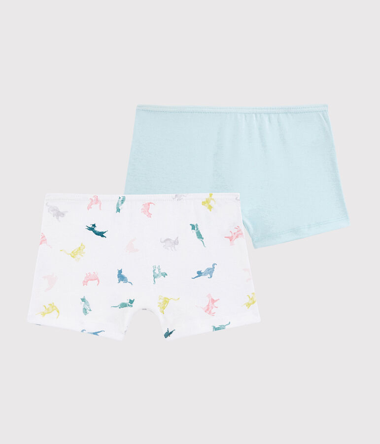 Lot de 2 shorties chats color&eacute;s petite fille variante 1