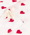 Pyjacourt c&oelig;ur en coton femme blanc/rouge