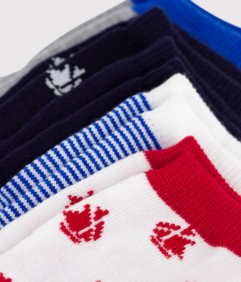 5 paires de chaussettes b&eacute;b&eacute; imprim&eacute; bateaux variante 1