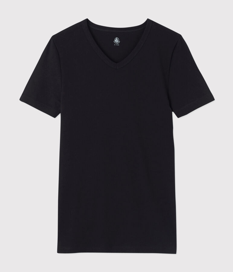 T-shirt manches courtes col V Homme noir
