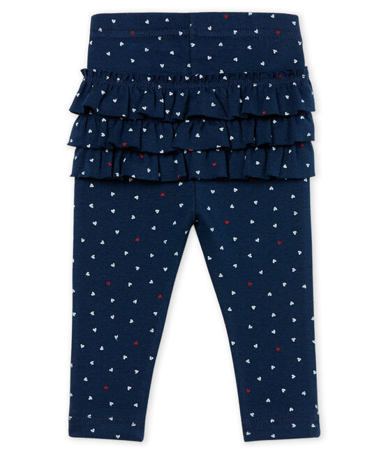 Legging bébé fille imprimé bleu HADDOCK/blanc MULTICO