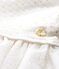 Robe manches longues bi-matière bébé fille blanc MARSHMALLOW/jaune OR