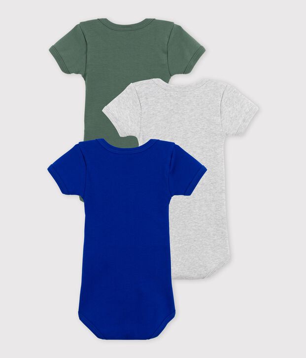 Lot de 3 bodies manches courtes b&eacute;b&eacute; multicouleur
