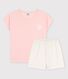 Pyjacourt fille rose en coton biologique