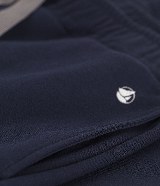 Pantalon en coton &eacute;pais Femme bleu marine