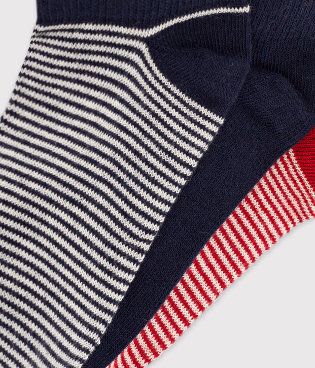 Lot de 3 paires de chaussettes enfant gar&ccedil;on-fille multicouleur