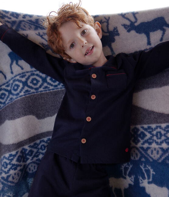 Pyjama petit garçon en jersey bleu SMOKING