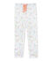 Pantalon de pyjama fille à coordonner blanc ECUME/rose ROSE/ MULTICO