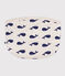 Pochette bébé en coton baleine beige MONTELIMAR/bleu MEDIEVAL