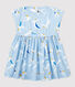 Robe manches courtes en popeline bébé fille