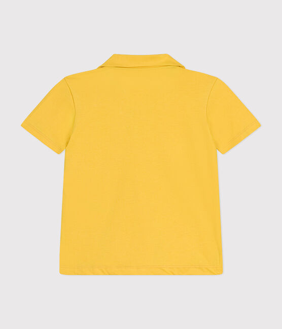 Polo manches courtes en coton enfant garçon jaune NECTAR