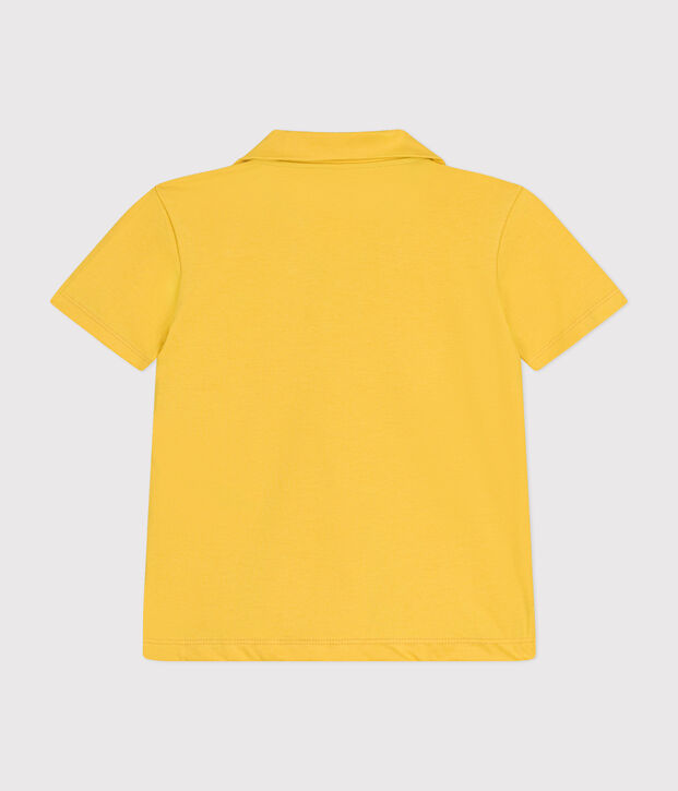 Polo manches courtes en coton enfant gar&ccedil;on jaune