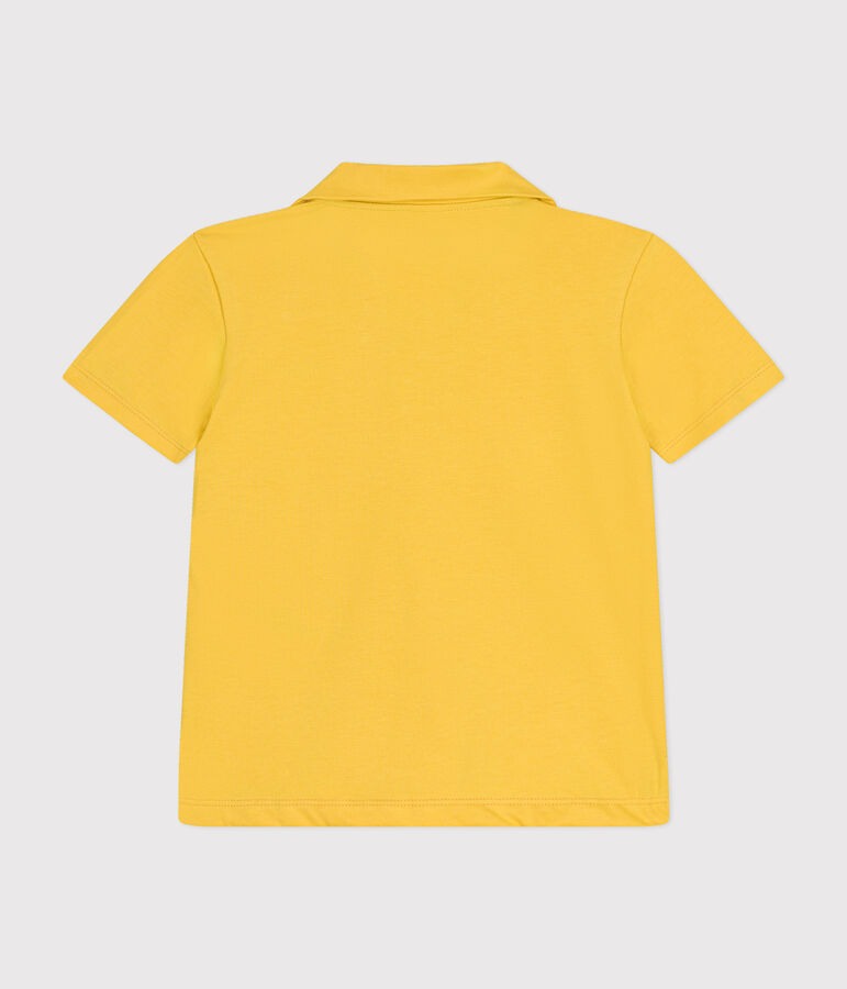 Polo manches courtes en coton enfant gar&ccedil;on jaune NECTAR
