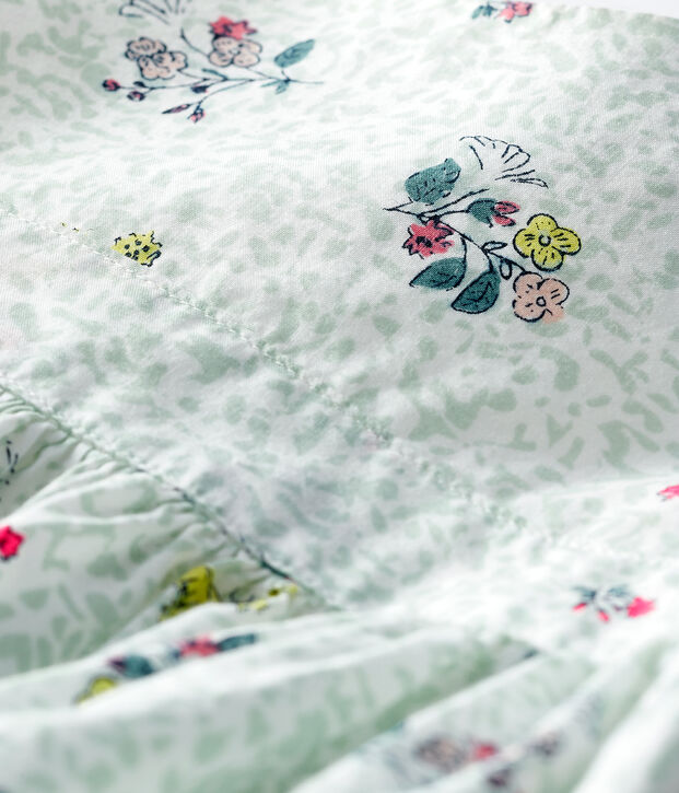 Robe manches courtes b&eacute;b&eacute; fille imprim&eacute;e blanc/multicouleur