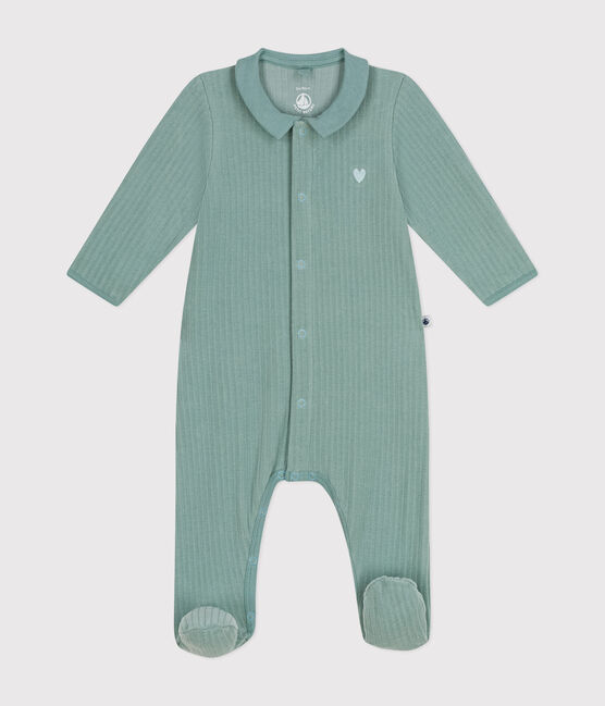 Pyjama en velours bébé vert PAUL
