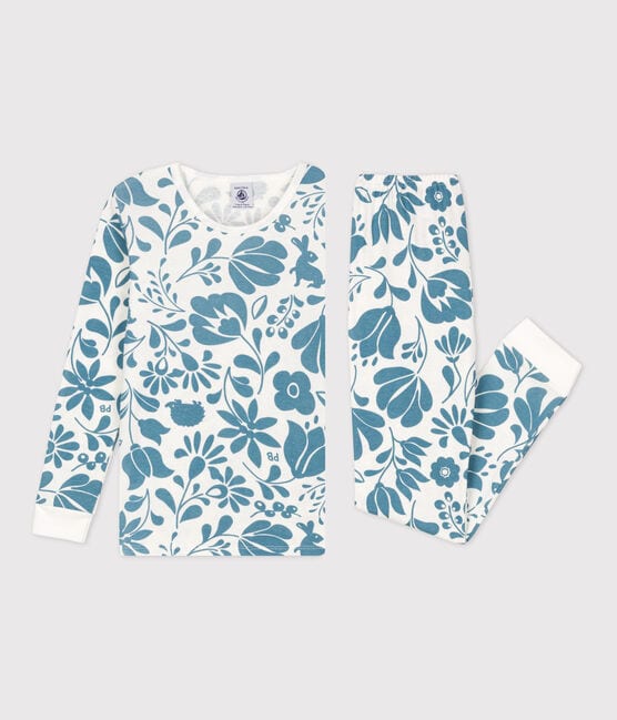 Pyjama ajusté fleur en coton blanc MARSHMALLOW/ ROVER