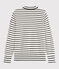 Pull marin coton Femme blanc MARSHMALLOW/bleu SMOKING