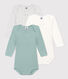 Lot de 3 bodies manches longues bébé en coton