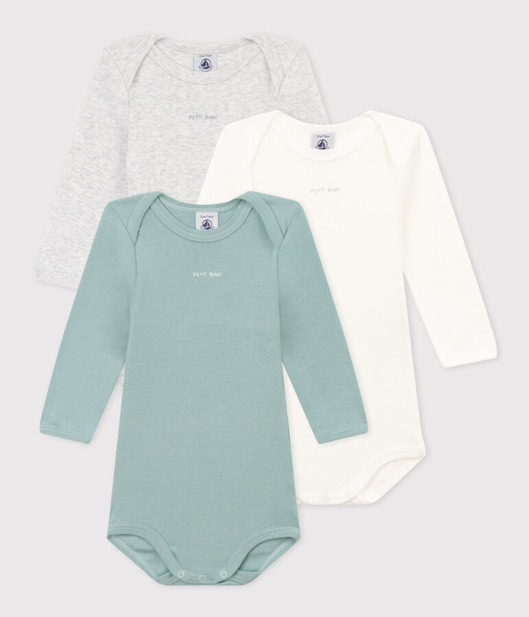 Lot de 3 bodies manches longues b&eacute;b&eacute; en coton variante 1
