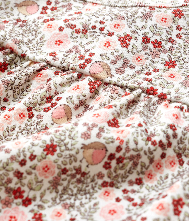 Blouse manches longues b&eacute;b&eacute; fille imprim&eacute;e blanc/multicouleur