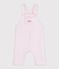 Salopette b&eacute;b&eacute; en coton &eacute;pais &agrave; motifs &eacute;toiles rose clair