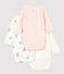 Lot de 3 bodies crois&eacute;s manches longues b&eacute;b&eacute; en coton biologique variante 1