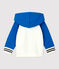 Sweatshirt en molleton bébé. bleu RUISSEAU/blanc MARSHMALLOW