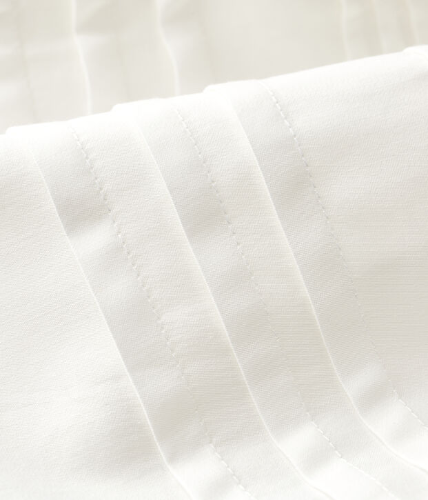 Robe c&eacute;r&eacute;monie en satin b&eacute;b&eacute; fille blanc