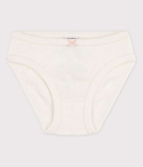 Culotte petite fille en coton blanc MARSHMALLOW