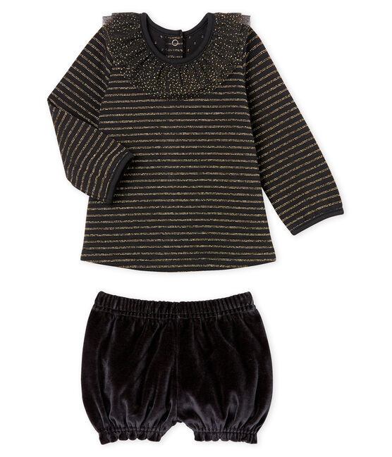 Ensemble 2 pièces bébé fille noir NOIR/blanc MULTICO